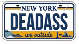 Deadass License Plate